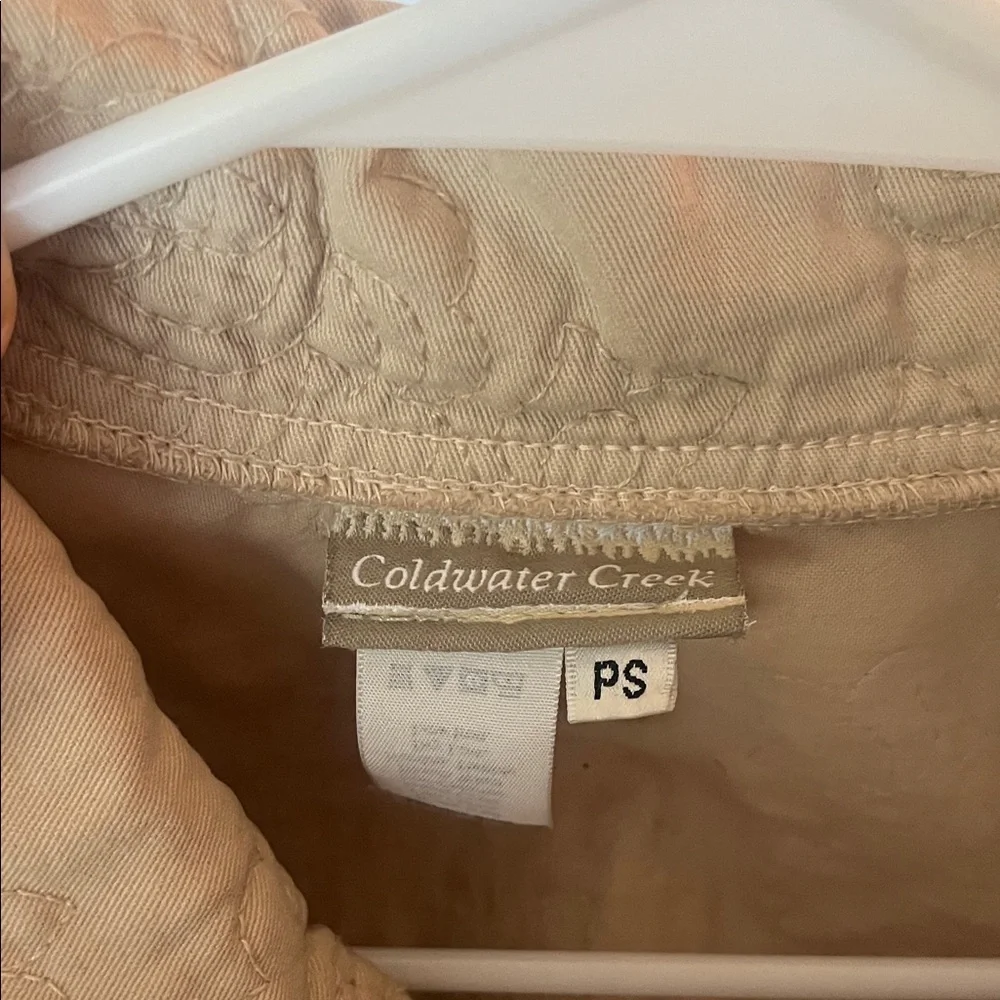 Coldwater Creek Quilted Beige Utility Jacket - Picture 3 of 3